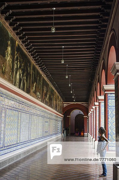 Frauenkloster  Lima  Hauptstadt  Wand  Mosaik  Peru  Südamerika