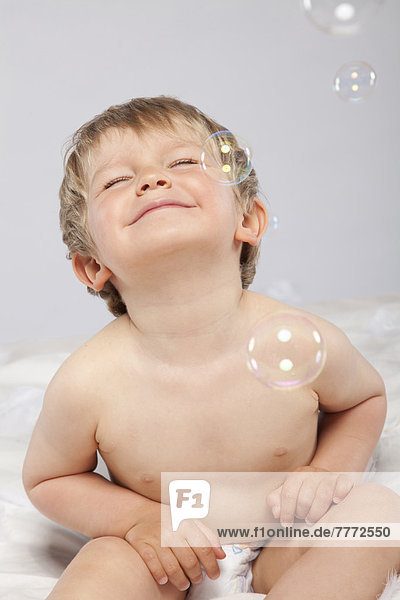 child soap bubbles