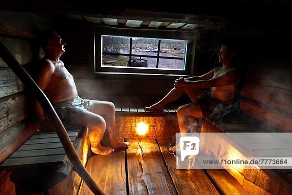 Urlaub  Finnland  Sauna