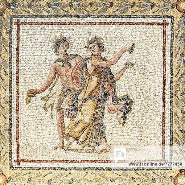 Mosaik mit Bacchus-Tänzern  2. Jh. vor Chr.  Hatay Museum für Archäologie