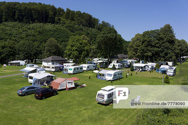 Campsite with caravans
