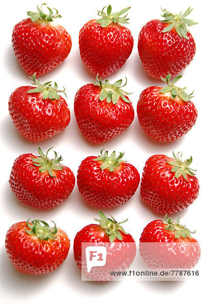 Twelve strawberries
