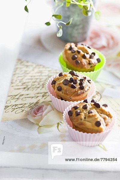 Erdnussbutter-Muffins mit Chocolatechips