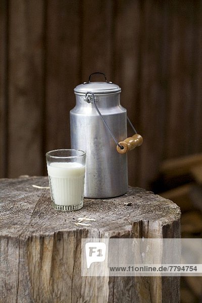Glas Ländliches Motiv ländliche Motive Bauklötzchen Milch