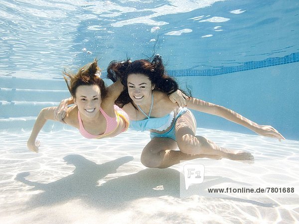 USA Utah Orem Portrait of young women under water