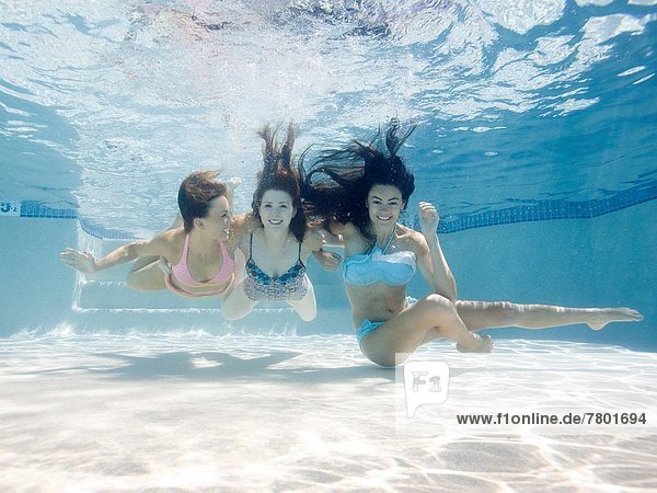 USA Utah Orem Portrait of young women under water