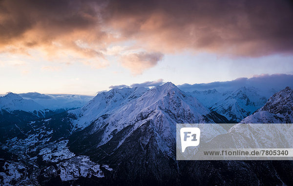 Alpenpanorama vom Venet nach Westen zum Arlberg