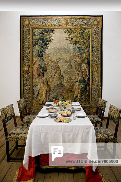 Historical dining room  Kronborg Castle