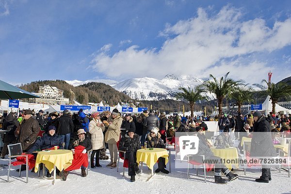 Switzerland  St. Moritz  White turf race  daily life                                                                                                                                                