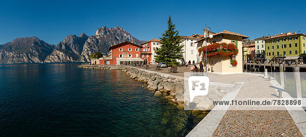 Wasser  Hafen  Europa  Berg  klein  Großstadt  See  Dorf  Herbst  Gardasee  Italien