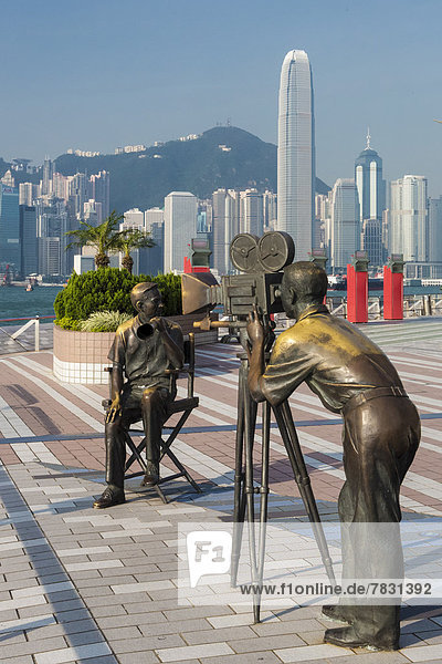 Skyline  Skylines  sternförmig  Gebäude  Großstadt  Architektur  Hochhaus  Film  Mittelpunkt  China  Asien  Allee  Hongkong  modern