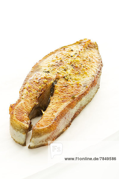 Wildlachs auf Wachspapier Nahaufnahme