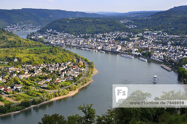 Deutschland  Rheinland-Pfalz  Blick auf Boppard am Rhein