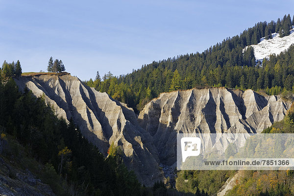 Österreich  Vorarlberg  Blick auf Schesatobel am Burserberg