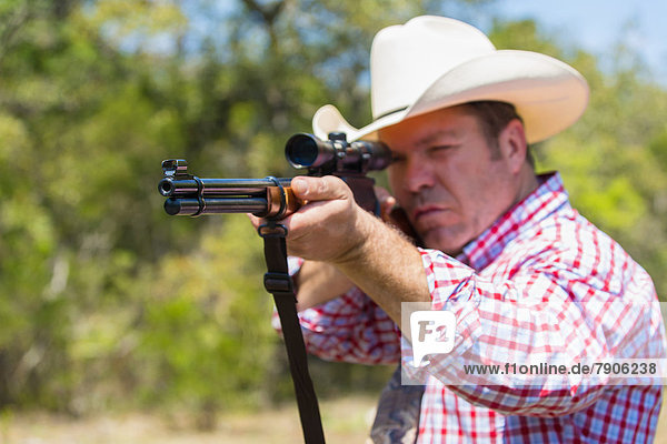 Texas Cowboy Jagdgewehr Nahaufnahme