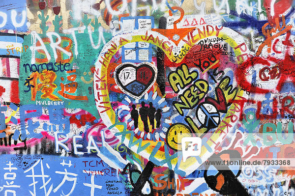 John-Lennon-Mauer  Graffiti