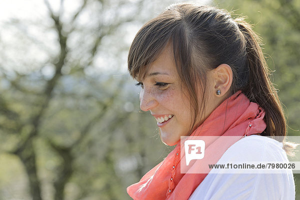 Germany  Baden Wuerttemberg  Young woman  smiling