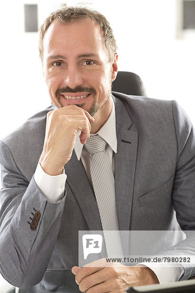 Deutschland  Porträt eines Geschäftsmannes  lächelnd