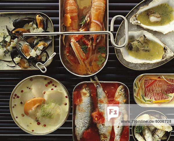 Ölsardine Speisefisch und Meeresfrucht Gourmet