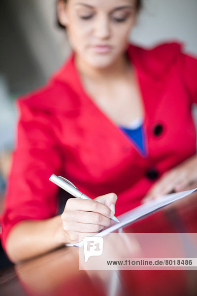 Woman writing letter