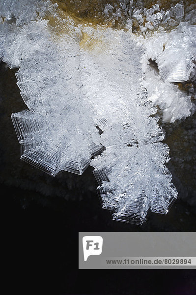 Cave ice crystals Crowsnest pass alberta canada