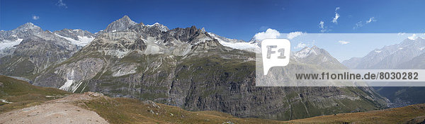 Mountains in the pennine alps Zermatt valais switzerland