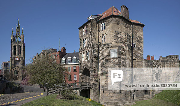 Black gate of newcastle castle Newcastle tyne and wear england