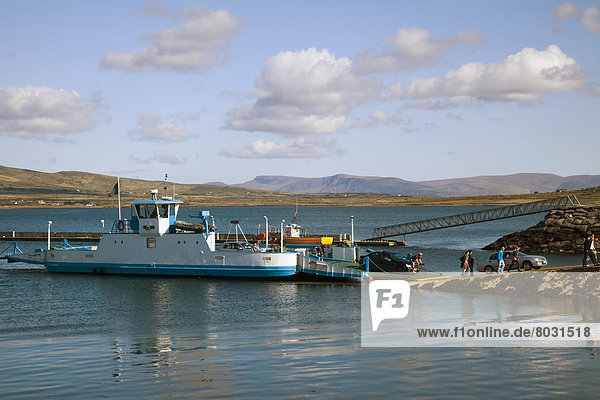 The ferry to valentia island landing Knightstown county kerry ireland