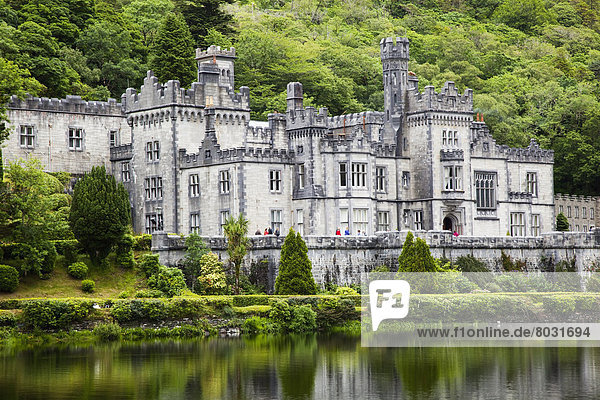 Tourists at kylemore abbey County galway ireland