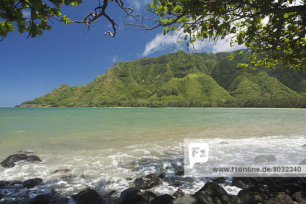 Tal  Insel  Seitenansicht  Bucht  Hawaii  Kahana  Oahu