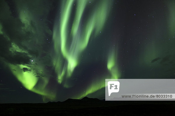 Berg  über  Bundesstraße  vorwärts  Polarlicht  Aurora