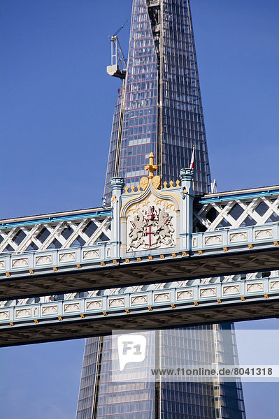 Detailansicht der Tower Bridge  London  Großbritannien