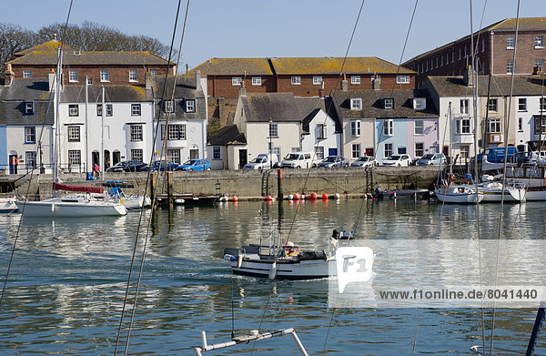 Old Harbour waterfront  Weymouth  Dorset  England  United Kingdom