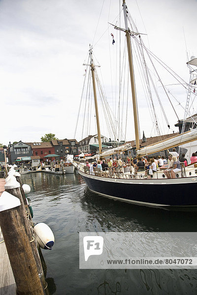 USA  Rhode Island  Bannister's Wharf  Newport  Luxury tourist sail boats