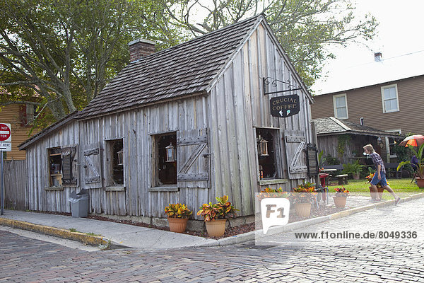 USA  Florida  Coffee shop in old wooden building  St Augustine
