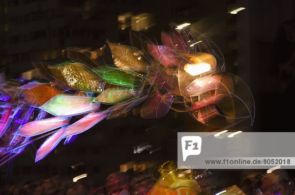 Giant multicoloured mechanical bird  Thames Festival Parade  London  UK