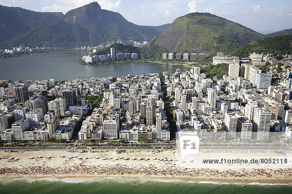 Küste  Großstadt  Ansicht  Luftbild  Fernsehantenne  Brasilien  Rio de Janeiro