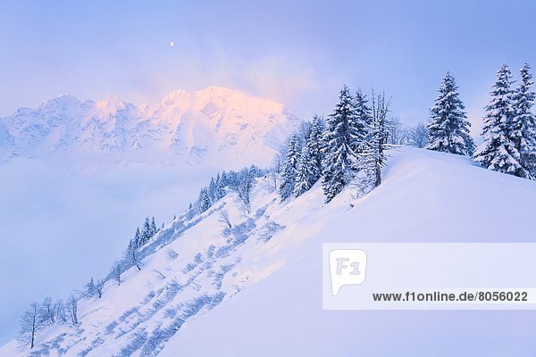 Sunset at Hoher Goell Berchtesgaden Alps Bavaria Germany Europe