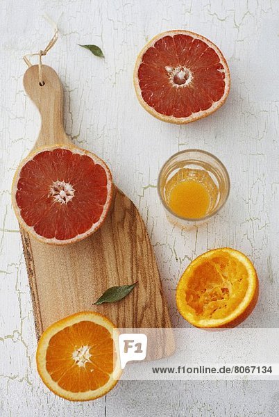 Haliberte Orange und Grapefruit  ausgepresste Orange und Orangensaft