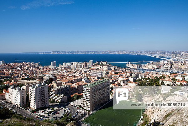 Küste Großstadt Ansicht Basilika Mittelmeer