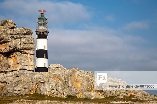 Kreac'h lighthouse (or Creac'h) on the northern coast of Ushant (29)