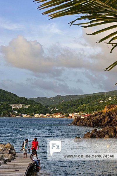 Küste Dorf Insel Guadeloupe