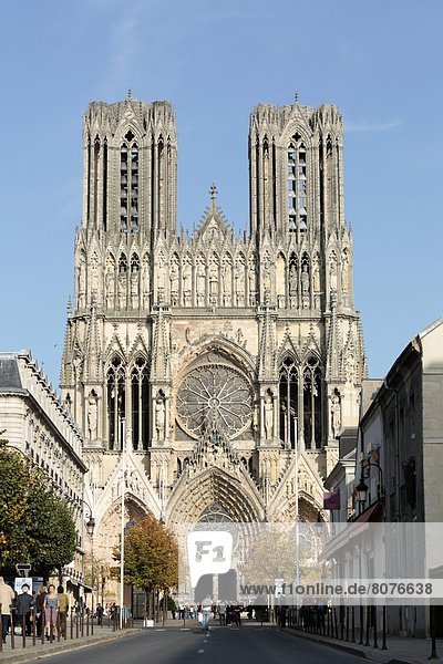 Erde  Kathedrale  Fassade  Gotik  UNESCO-Welterbe  Erbe  Reims