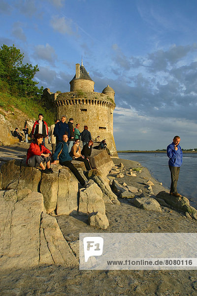 Frankreich Heiligtum Mont Saint-Michel Normandie Tourismus