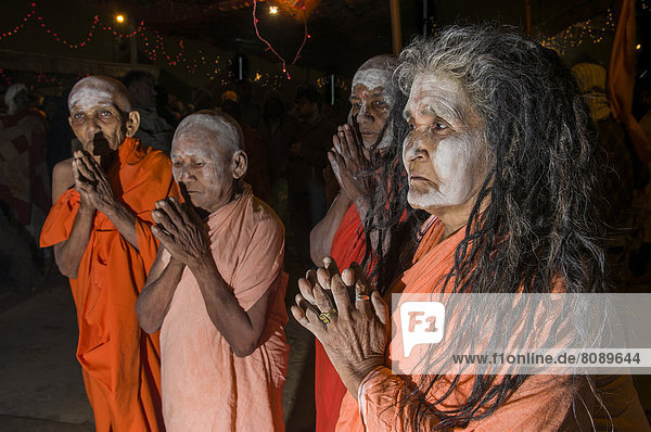 Nacht Gebet Fluss Ganges Shiva