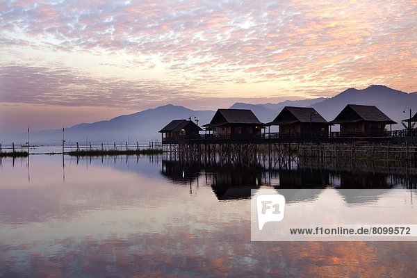 Sonnenaufgang Tourist Hotel See Landhaus Myanmar