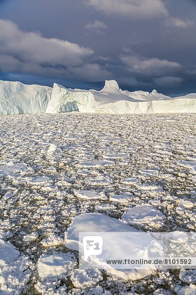 zwischen inmitten mitten nahe Eisberg Meer Eis groß großes großer große großen Insel Seitenansicht Antarktis Halbinsel