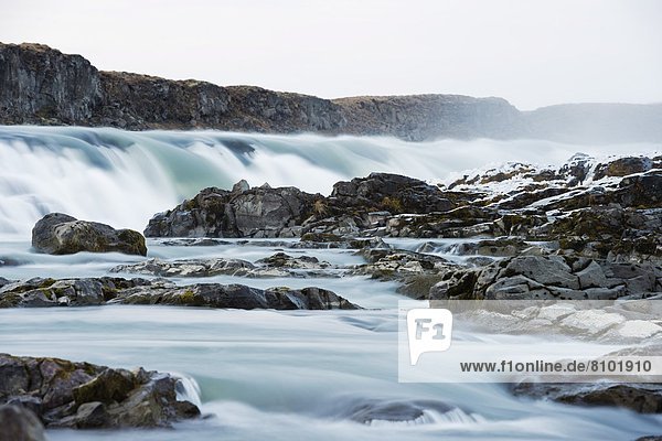 Urridafoss waterfall South Iceland Iceland Polar Regions