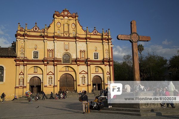 Kathedrale frontal Nordamerika Mexiko Chiapas
