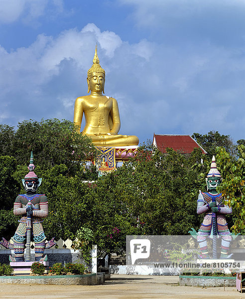 Big Buddha-Statue und Yak-Tempelwächter  Wat Phra Yai Tempel